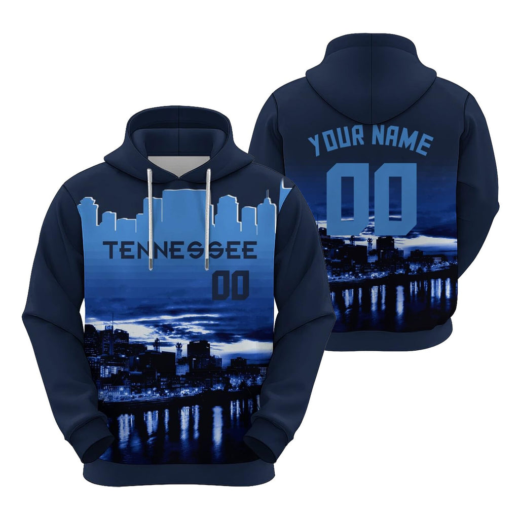 Custom Sports Pullover Sweatshirt City Tennessee Night Fashion Football Hoodie