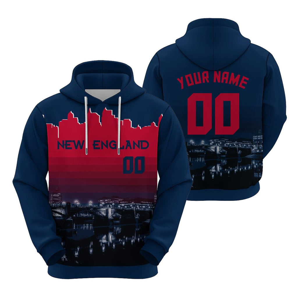 Custom Sports Pullover Sweatshirt City New England Night Fashion Football Hoodie