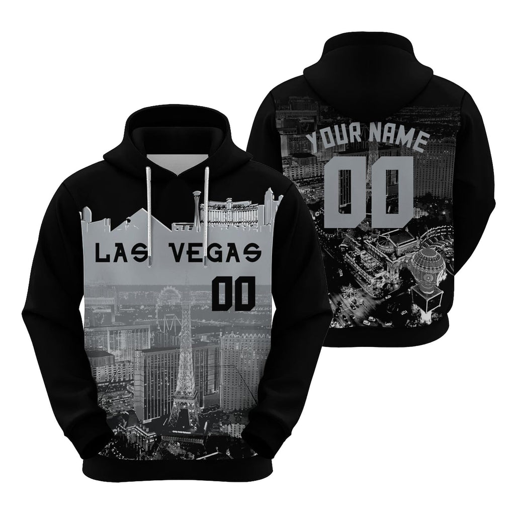 Custom Sports Pullover Sweatshirt City Las Vegas Night Fashion Football Hoodie