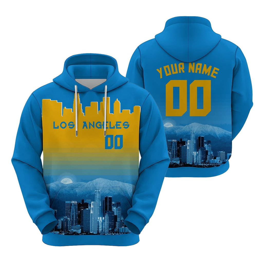 Custom Sports Pullover Sweatshirt City Los Angeles Night Fashion Football Hoodie