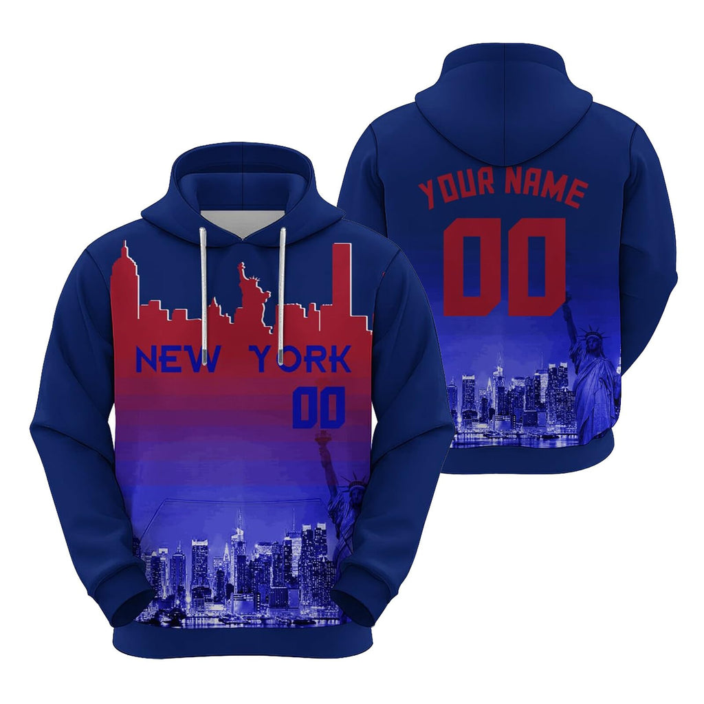 Custom Sports Pullover Sweatshirt City New York Night Fashion Football Hoodie