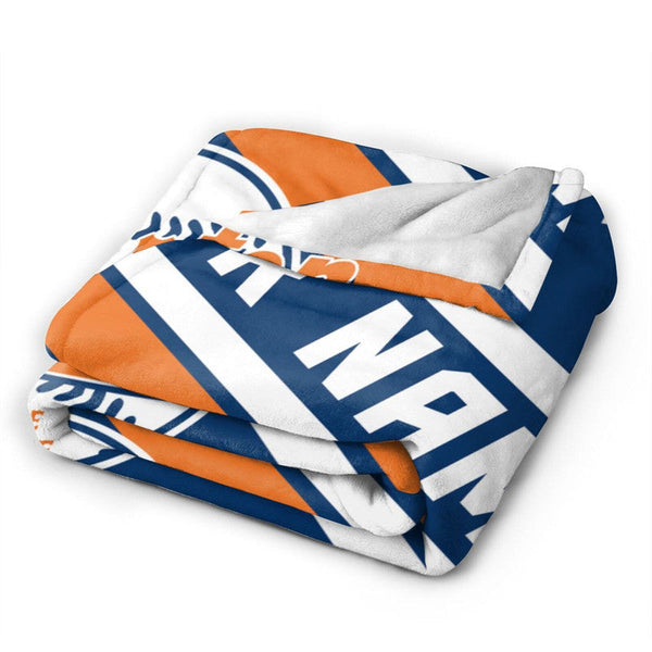 Custom Baseball Houston   Fleece Throw Blanket With Name Number for Fans Gifts