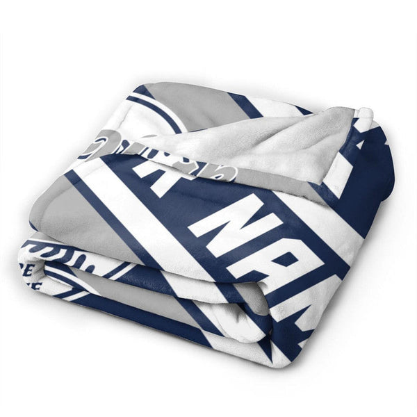 Custom Baseball New York   Fleece Throw Blanket With Name Number for Fans Gifts1