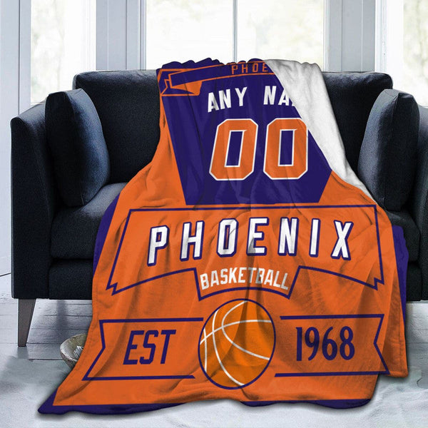 Custom Basketball Phoenix  Fleece Throw Blanket With Name Number for Fans Gifts