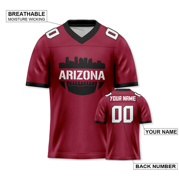 Custom Football Jersey With Arizona City Souvenir Fashion Football Shirt