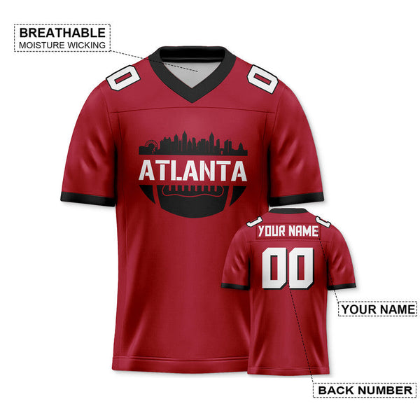 Custom Football Jersey With Atlanta City Souvenir Fashion Football Shirt