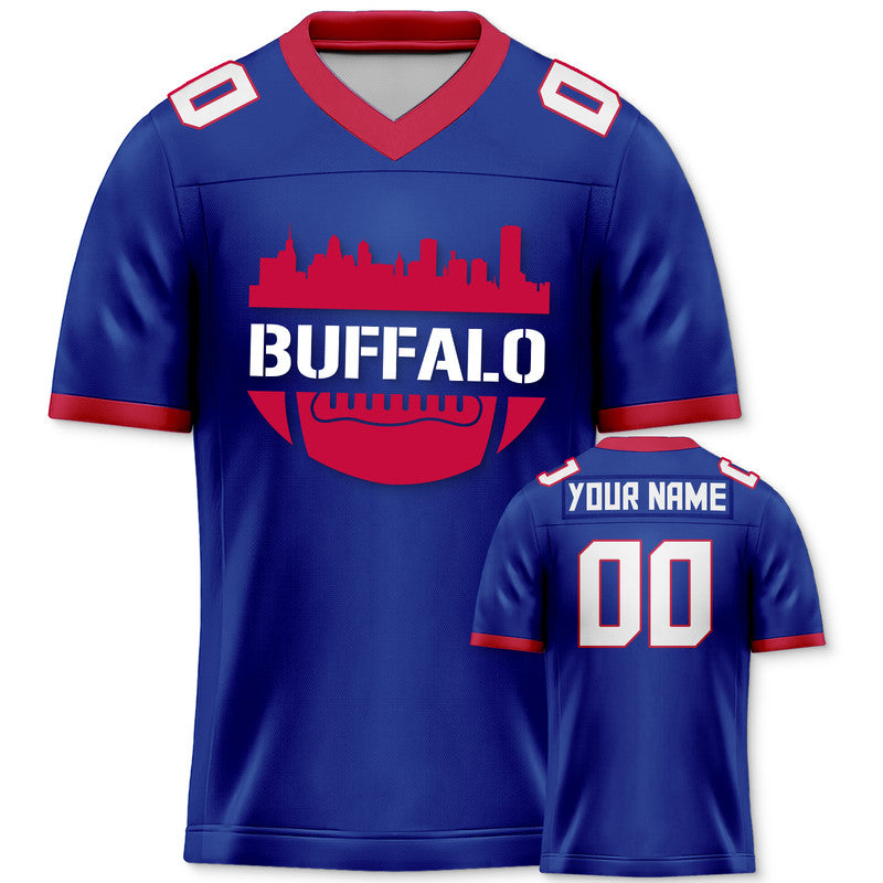 Custom Football Jersey With Buffalo City Souvenir Fashion Football Shirt