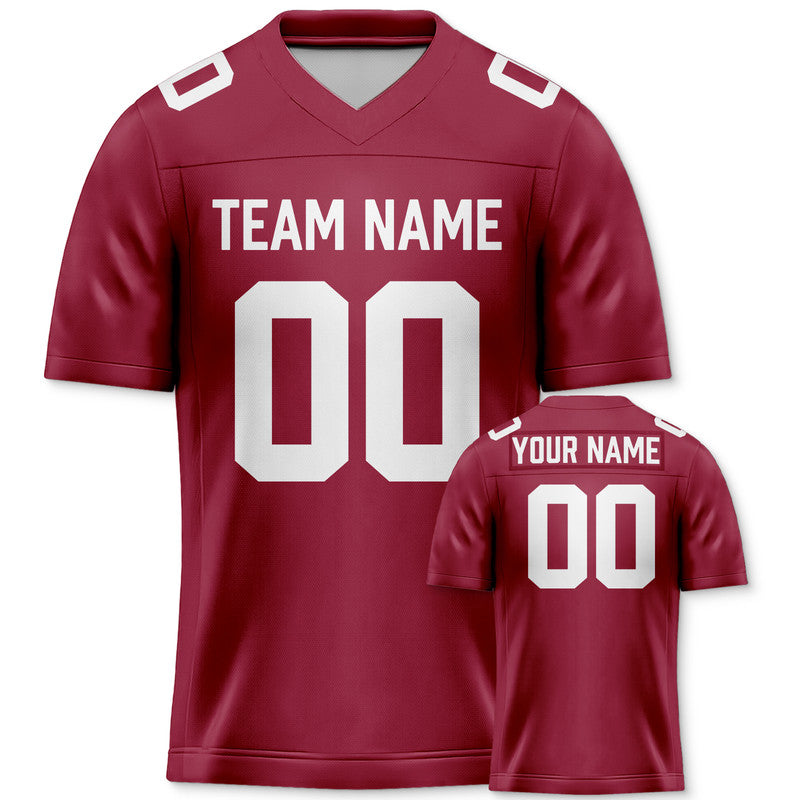 Custom Cardinal White Mesh Authentic Football Jersey1