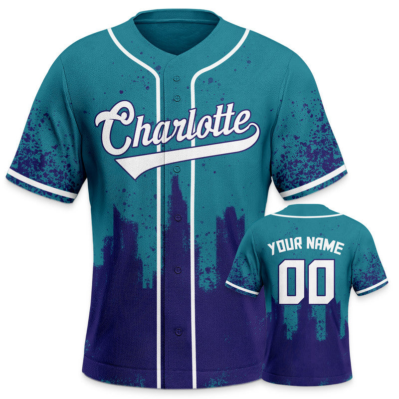 Custom 3D Graffiti Aqua Navy-White Authentic Baseball Silhouette Jersey