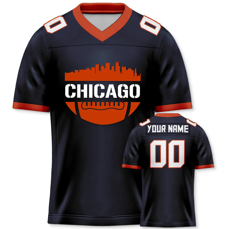 Custom Football Jersey With Chicago City Souvenir Fashion Football Shirt