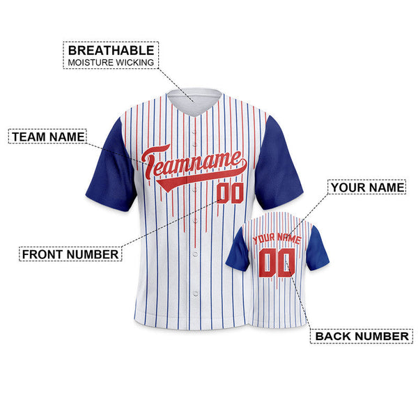 Custom Royal White-Red Creative  Cool Concept Authentic Baseball Jersey1