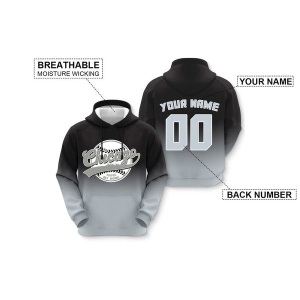 Custom Sports Pullover Sweatshirt Baseball City Chicago You're My Home Split Fashion Hoodie1