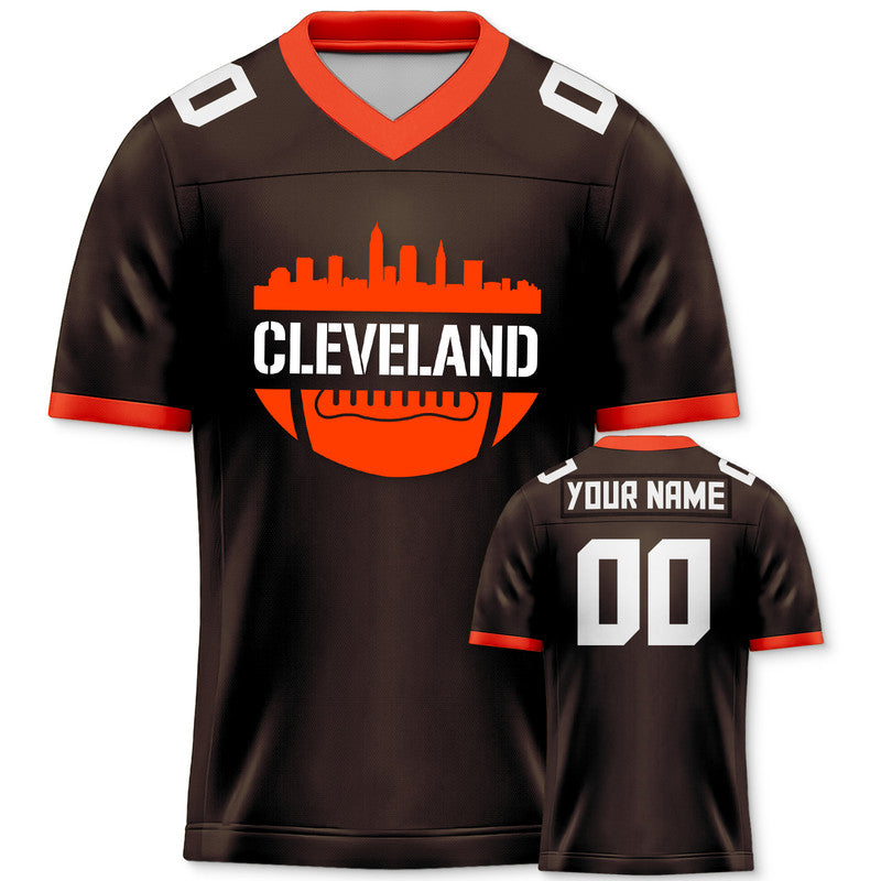 Custom Football Jersey With Cleveland City Souvenir Fashion Football Shirt