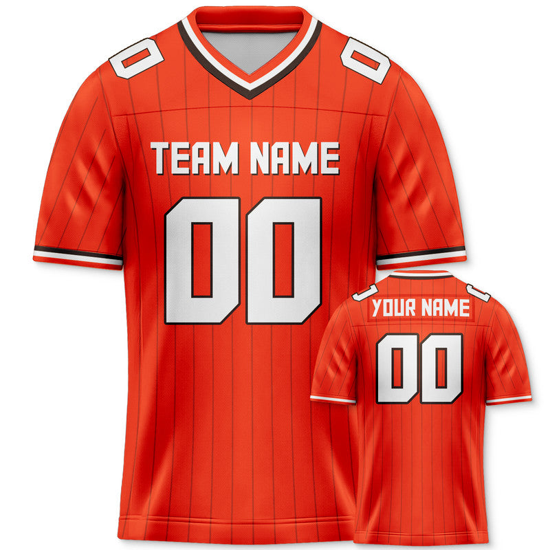 Custom Orange White-Black Concept Version Authentic Football Jersey