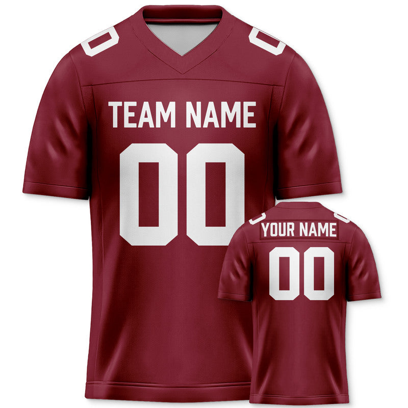 Custom Crimson White Authentic Football Jersey