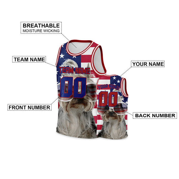 Custom 3D American Flag Fashion Authentic Basketball Jersey2