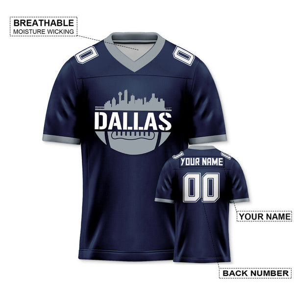 Custom Football Jersey With Dallas City Souvenir Fashion Football Shirt