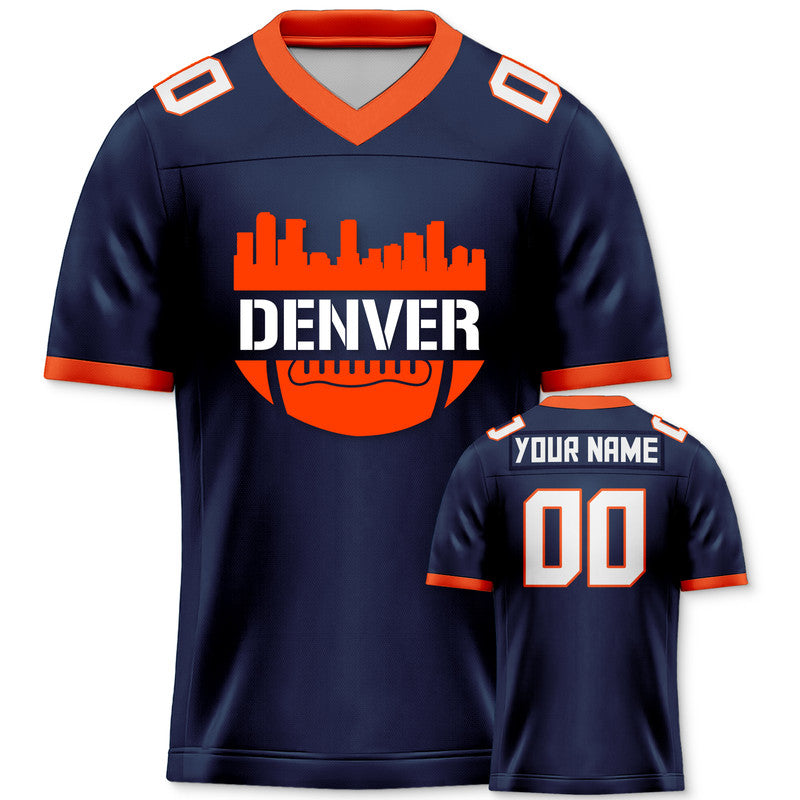 Custom Football Jersey With Denver City Souvenir Fashion Football Shirt