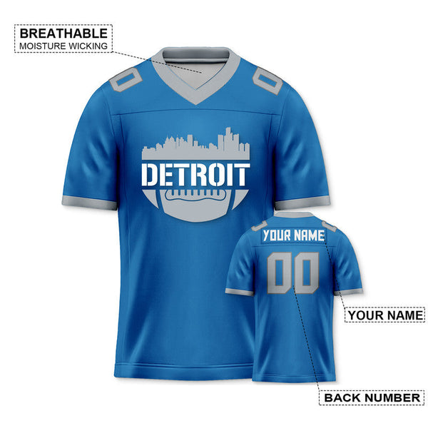 Custom Football Jersey With Detroit City Souvenir Fashion Football Shirt