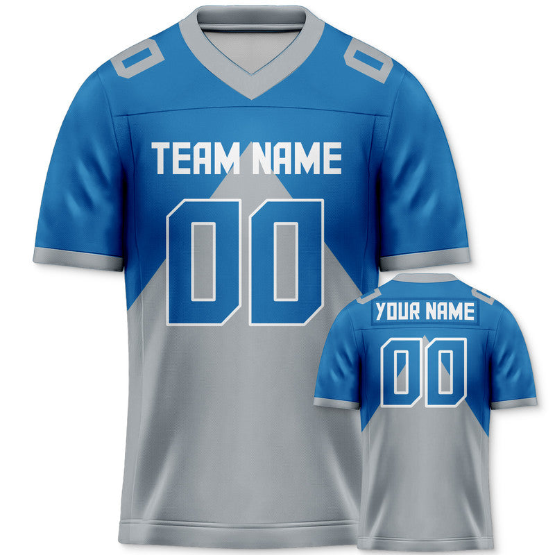 Custom Powder Blue Gray-White Concept Version Authentic Football Jersey