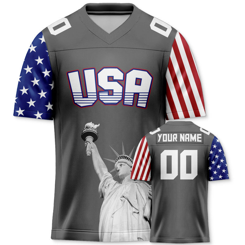 Custom Grey Statue of Liberty Football Uniform