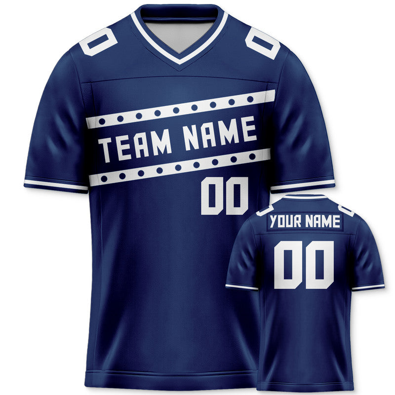 Custom Navy White Concept Version Authentic Football Jersey