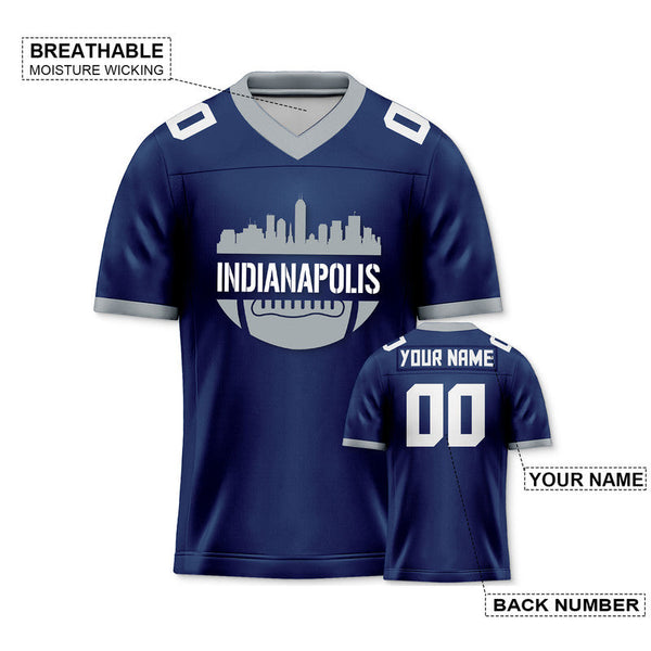 Custom Football Jersey With Indianapolis City Souvenir Fashion Football Shirt