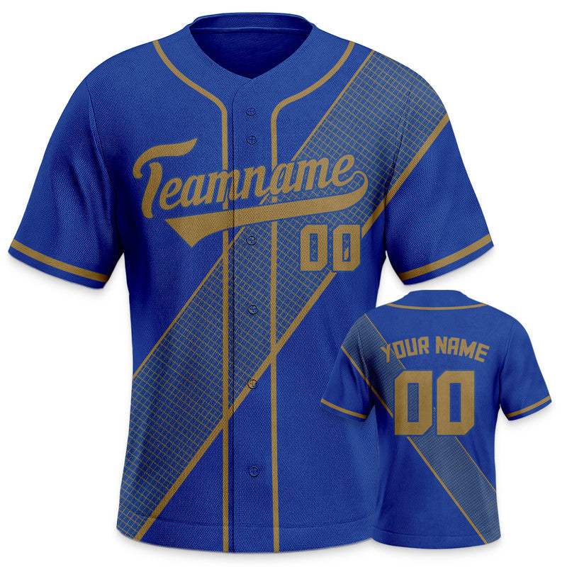 Custom Royal Old Gold Creative  Cool Concept Authentic Baseball Jersey