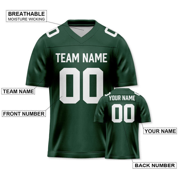 Custom Kelly Green White Authentic Football Jersey