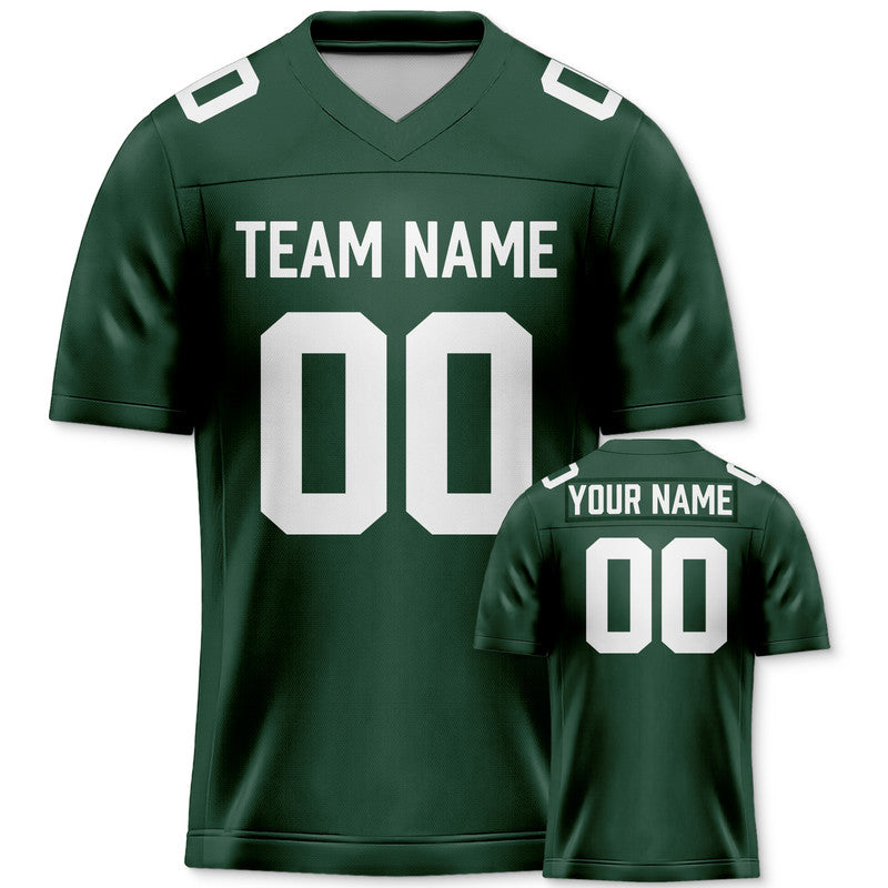 Custom Kelly Green White Authentic Football Jersey