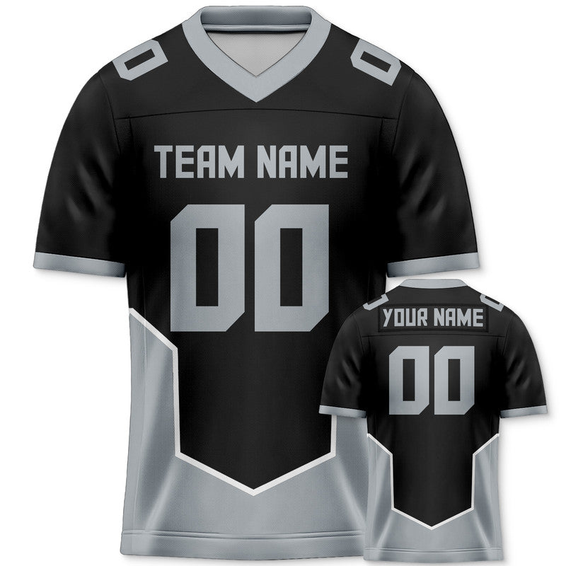 Custom Black Gray Concept Version Authentic Football Jersey