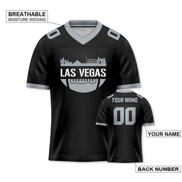 Custom Football Jersey With Las Vegas City Souvenir Fashion Football Shirt