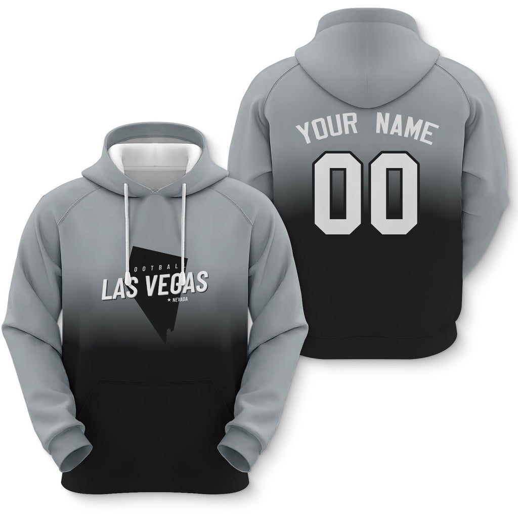 Custom Sports Pullover Sweatshirt City Las Vegas Map Split Fashion Football Hoodie