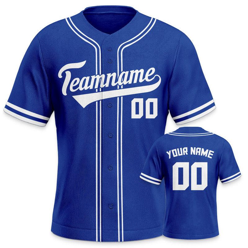 Custom Royal White Authentic Baseball Jersey