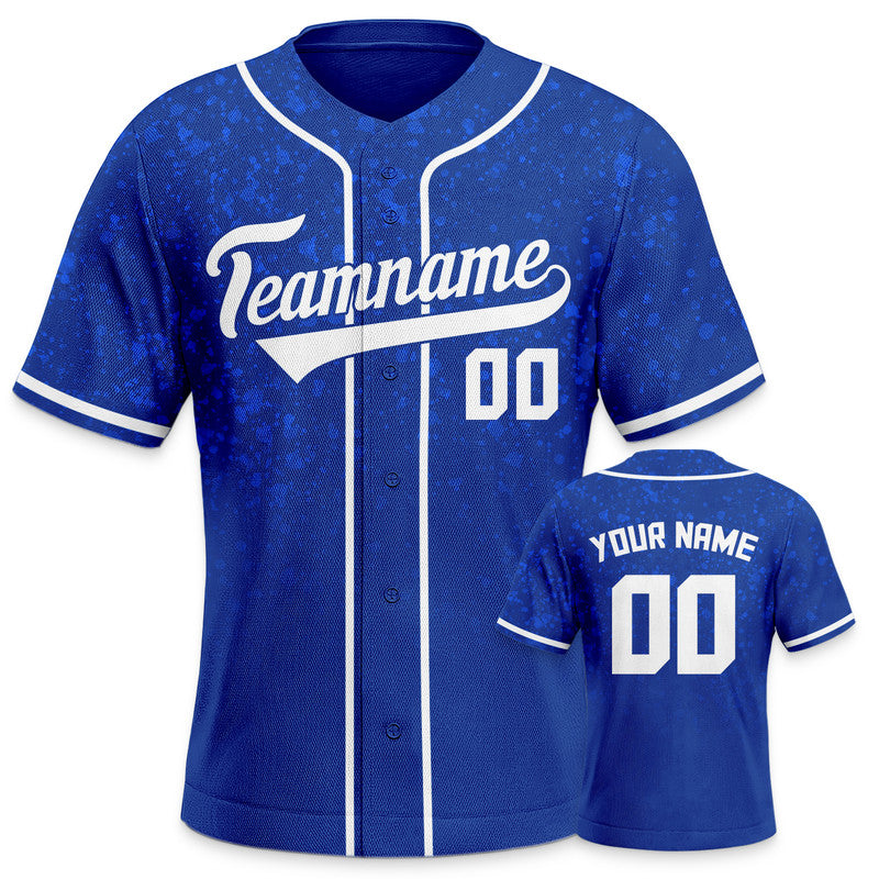 Custom Royal White Creative  Cool Concept Authentic Baseball Jersey1