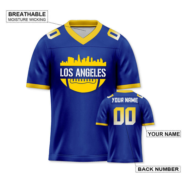 Custom Football Jersey With Los Angeles City Souvenir Fashion Football Shirt