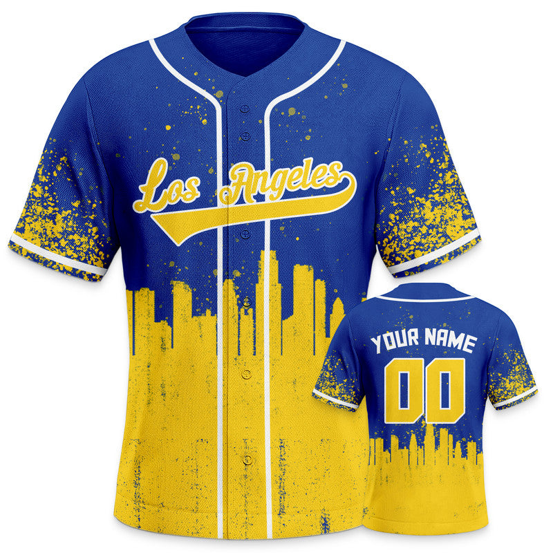 Custom 3D Graffiti Royal Gold-White Authentic Baseball Silhouette Jersey