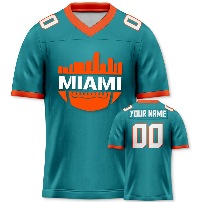 Custom Football Jersey With Miami City Souvenir Fashion Football Shirt