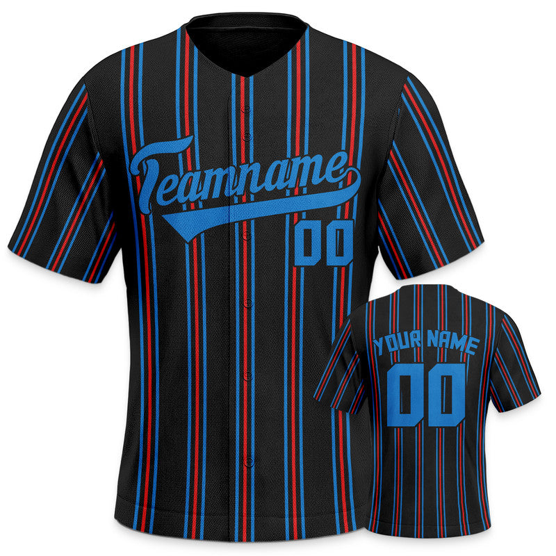 Custom Black Powder Blue-Orange Creative  Cool Concept Authentic Baseball Jersey