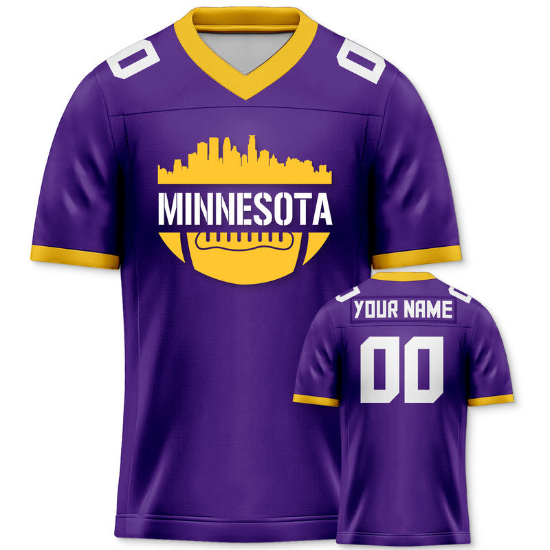 Custom Football Jersey With Minnesota City Souvenir Fashion Football Shirt