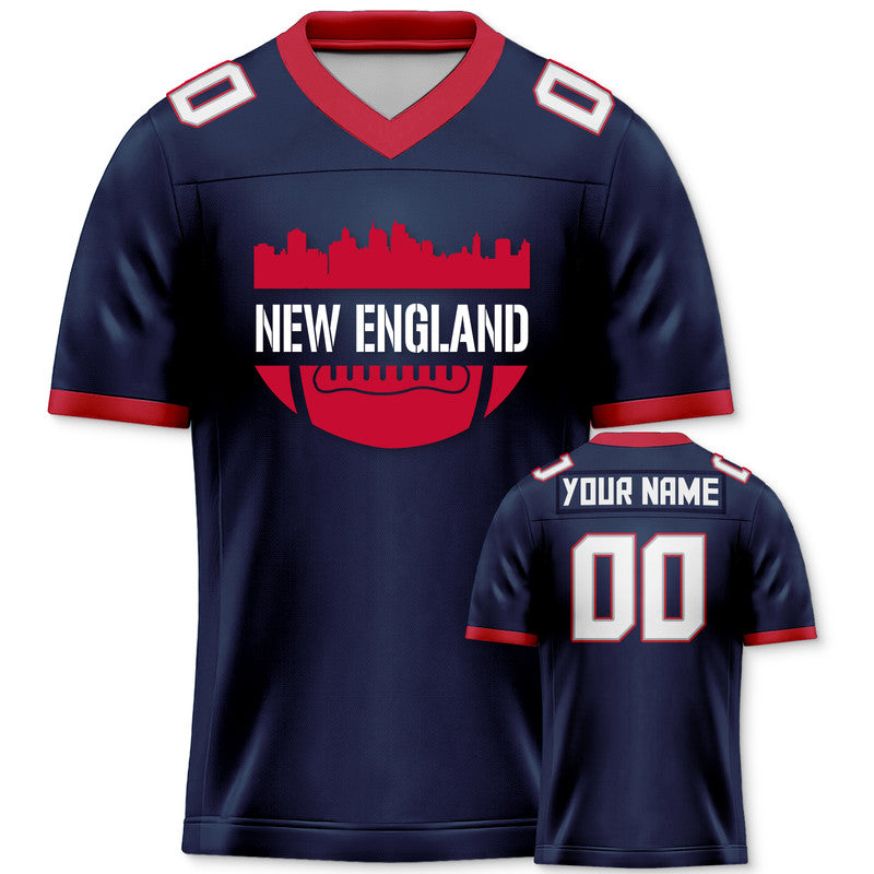 Custom Football Jersey With New England City Souvenir Fashion Football Shirt