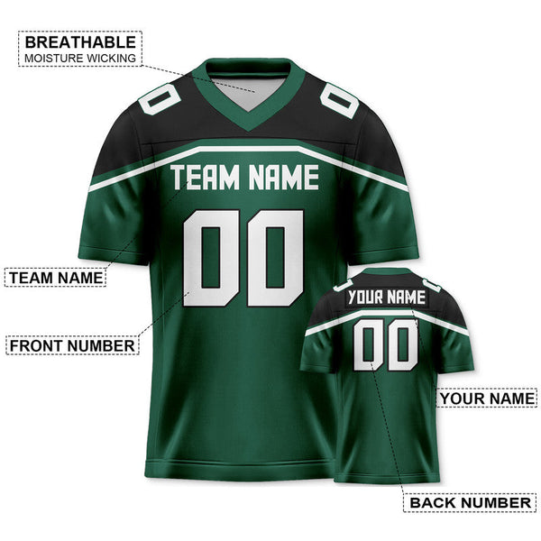 Custom Kelly Green White Concept Version Authentic Football Jersey