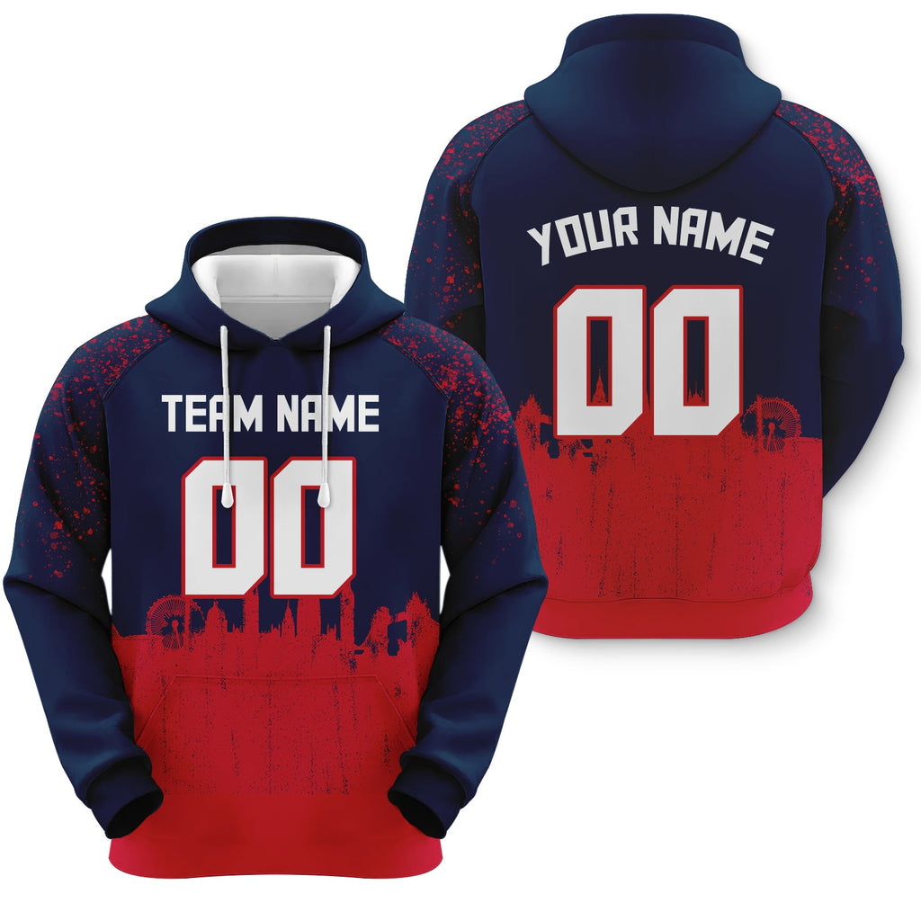 Custom Sports Pullover Sweatshirt Graffiti City New England Fashion Football Hoodie