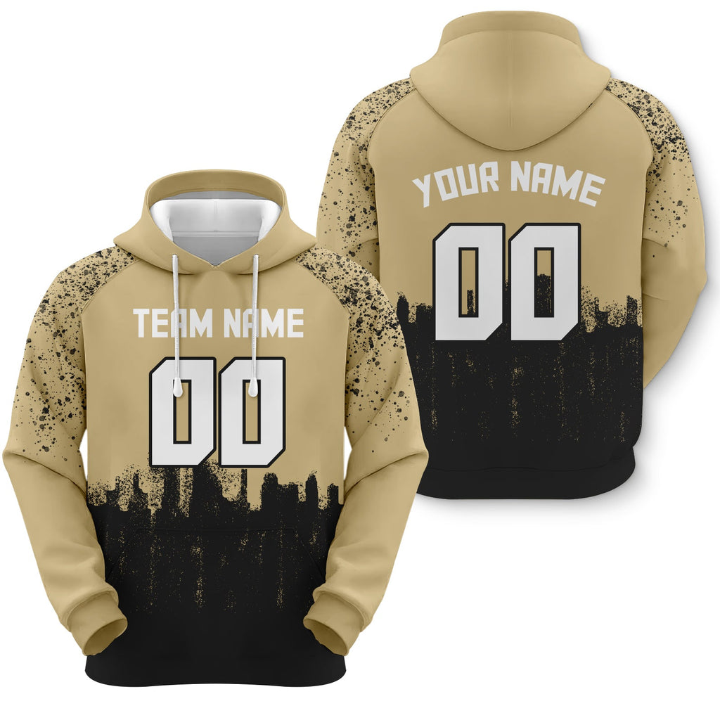 Custom Sports Pullover Sweatshirt Graffiti City New Orleans Fashion Football Hoodie