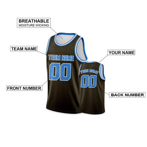 Custom Olive Powder Blue Round Neck Rib-Knit Basketball Jersey