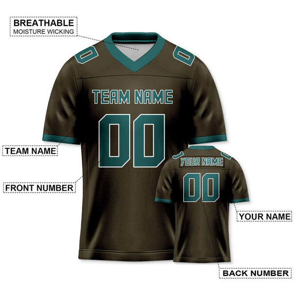 Custom Olive Kelly Green Mesh Authentic Football Jersey