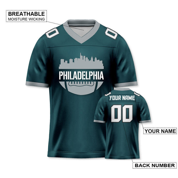 Custom Football Jersey With Philadelphia City Souvenir Fashion Football Shirt