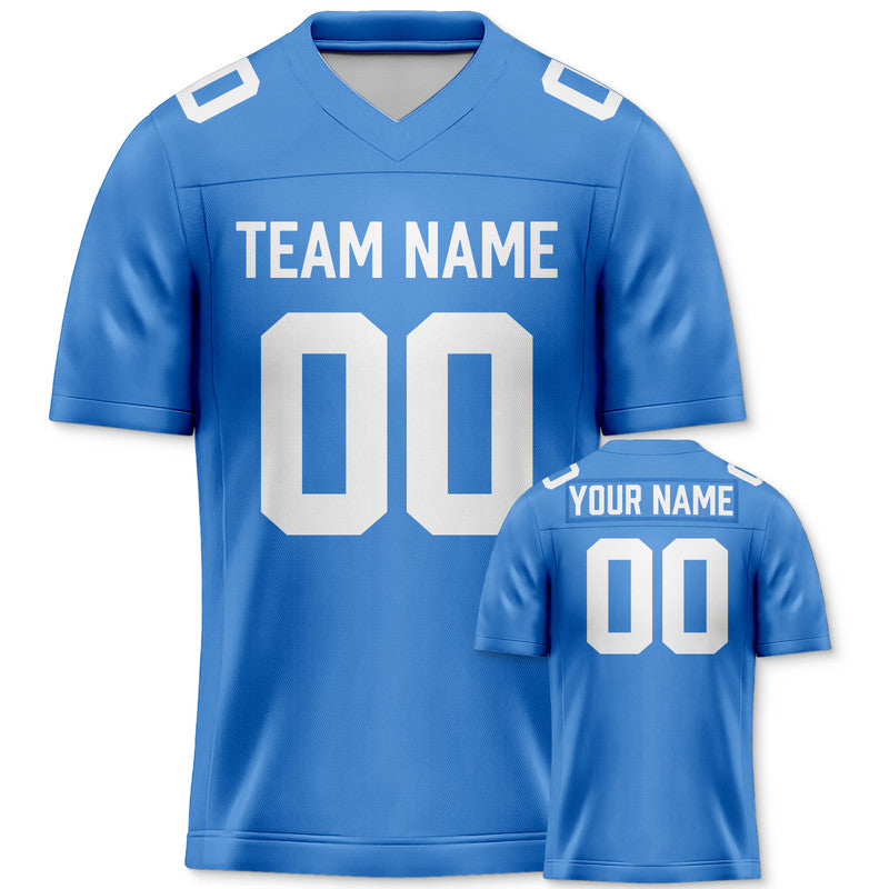 Custom Powder Blue White Authentic Football Jersey