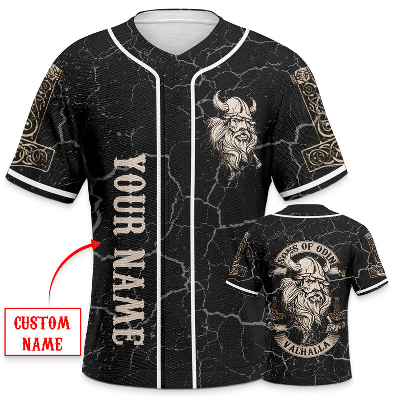 Son Of Odin Valhalla Viking Custom Baseball Jersey