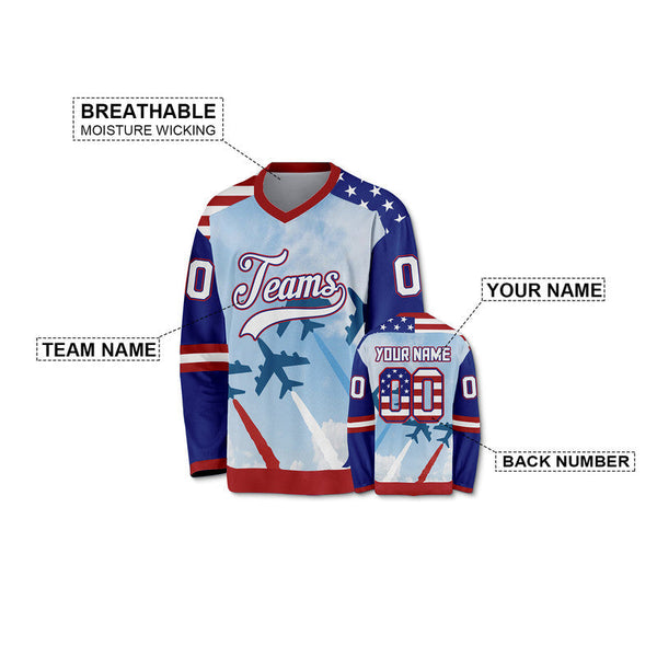 Custom Team USA 2A  Authentic Hockey Jersey